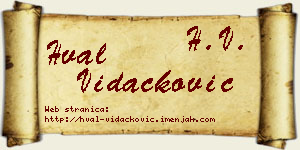 Hval Vidačković vizit kartica